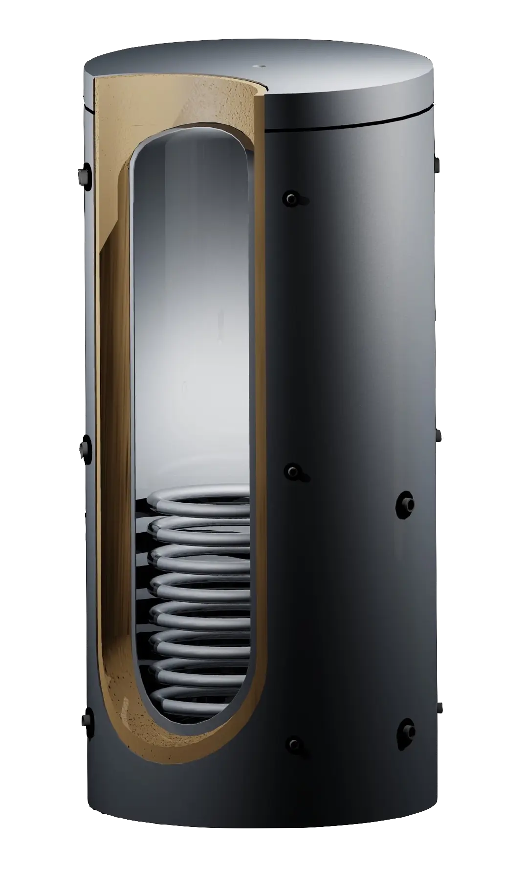 Pufferspeicher HPS 800 – 800 L Heizungs-Pufferspeicher mit 3,2 m² Solar-Wärmetauscher & 100 mm Isolierung Prinz Thermotechnik GmbH