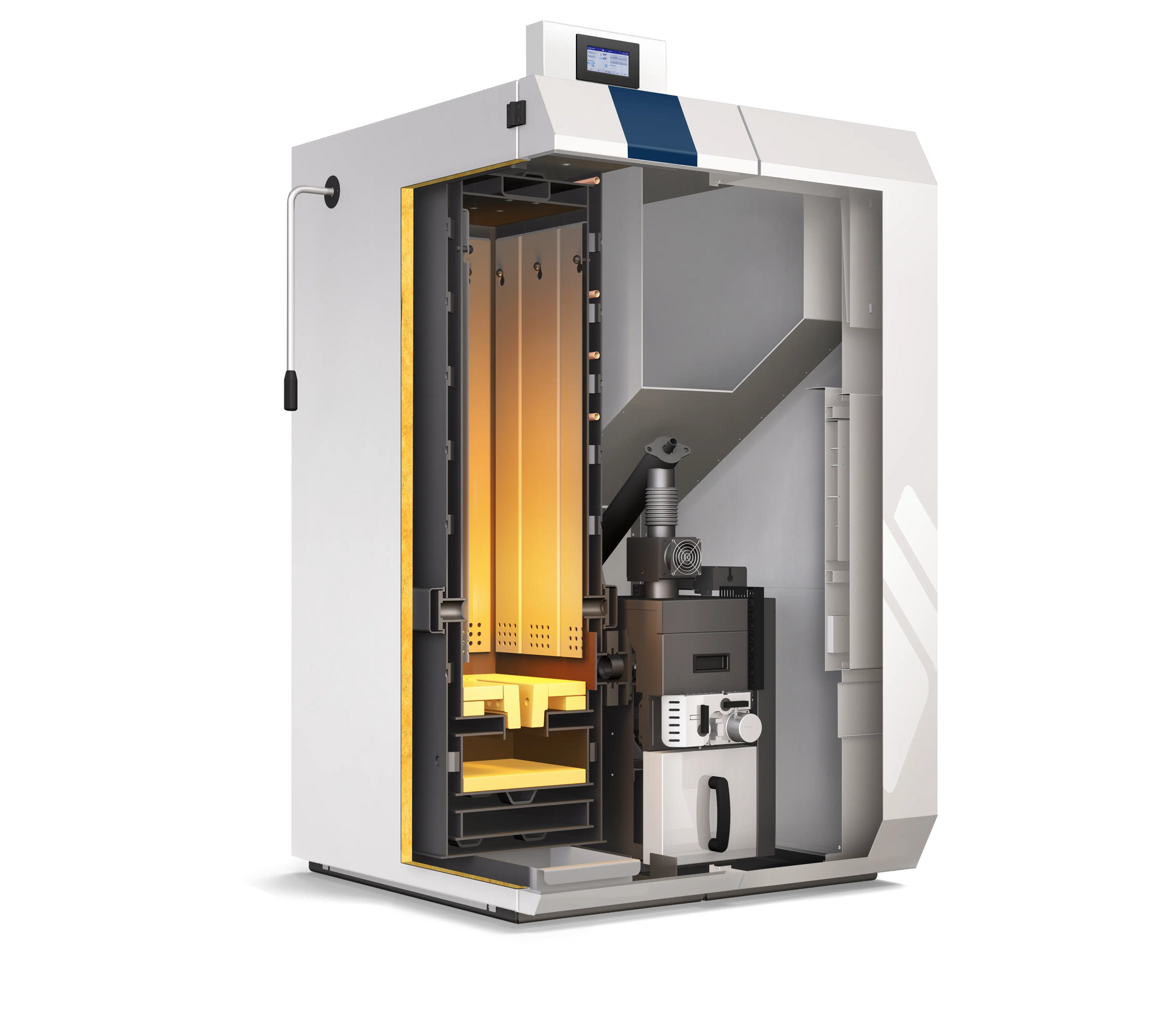 Kombikessel HVGP IV 15 – Scheitholz & Pellet in einem System | Komplettpaket mit Zubehör NMT Heizsysteme