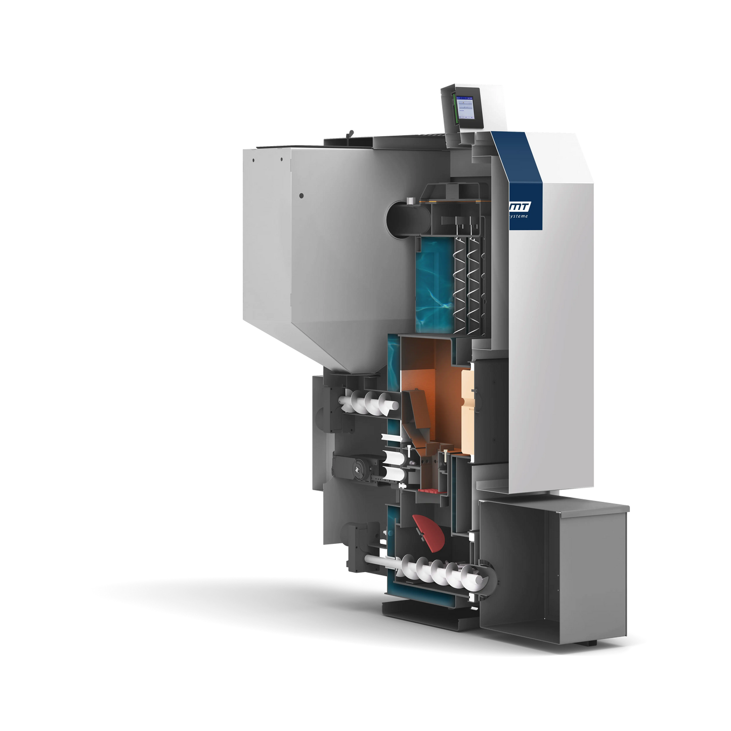 Pelletkessel PKP Smart 15 – Vollautomatischer Pelletkessel mit Lambda & 32-kg Tagesbehälter | Komplettpaket mit Zubehör NMT Heizsysteme