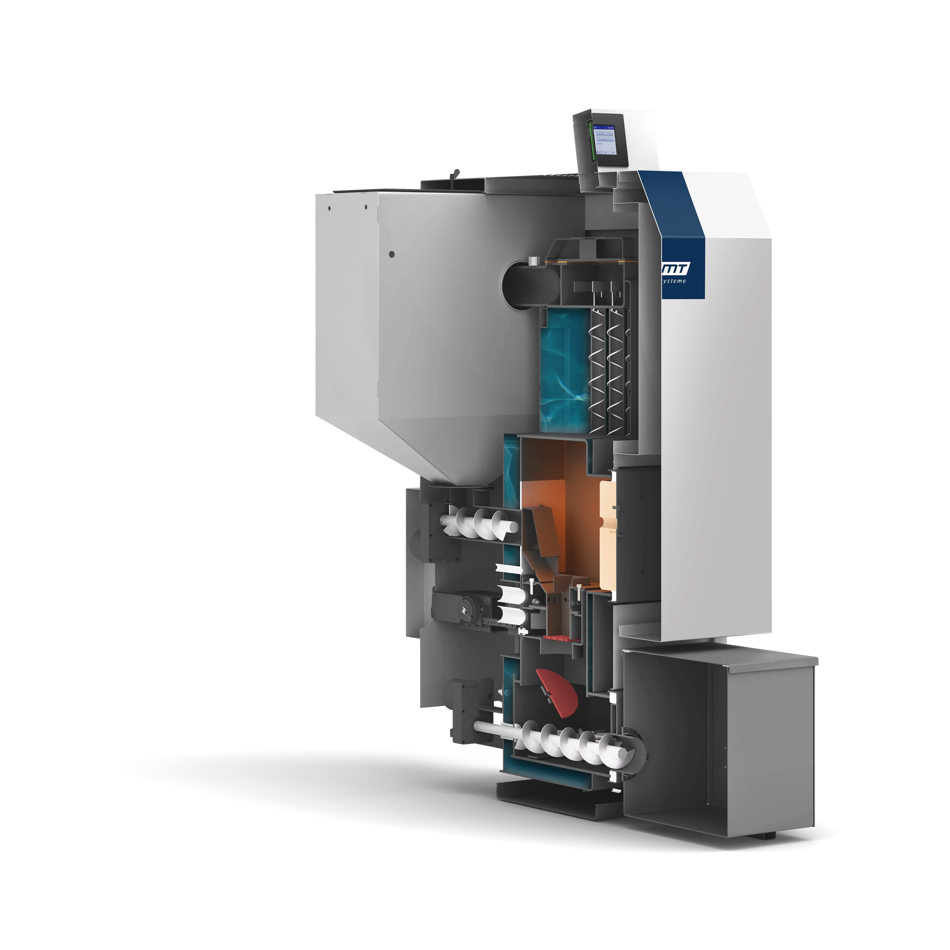 Pelletkessel PKP Smart 15 – Vollautomatischer Pelletkessel mit Lambda & 32-kg Tagesbehälter | Komplettpaket mit Zubehör NMT Heizsysteme