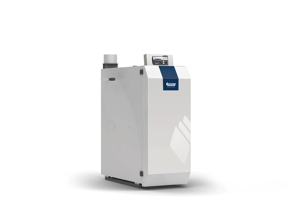Scheitholzkessel HVG II 15 – 18 kW | Komplettpaket mit Zubehör – Produktansicht 2 | NMT Heizsysteme