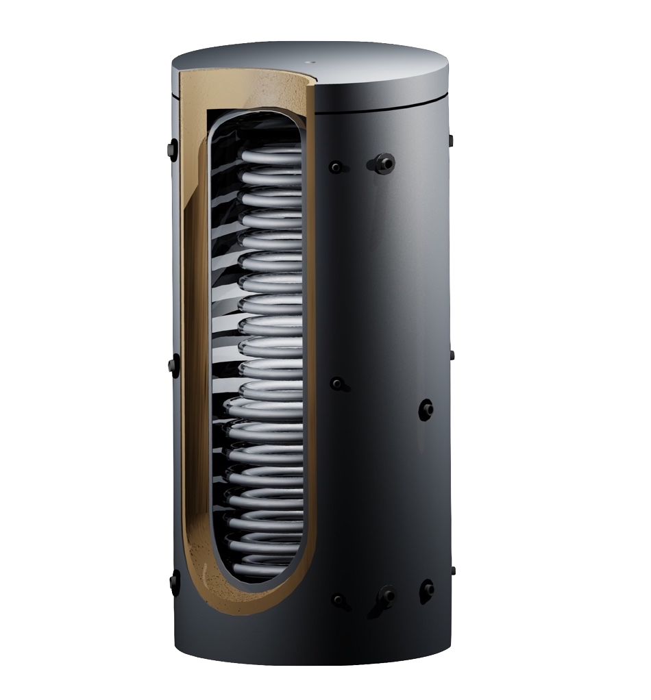 Hygienepufferspeicher PHS 800 – 800 L mit 7,5 m² Edelstahl-Wellrohr & 3,2 m² Solarwärmetauscher Prinz Thermotechnik GmbH