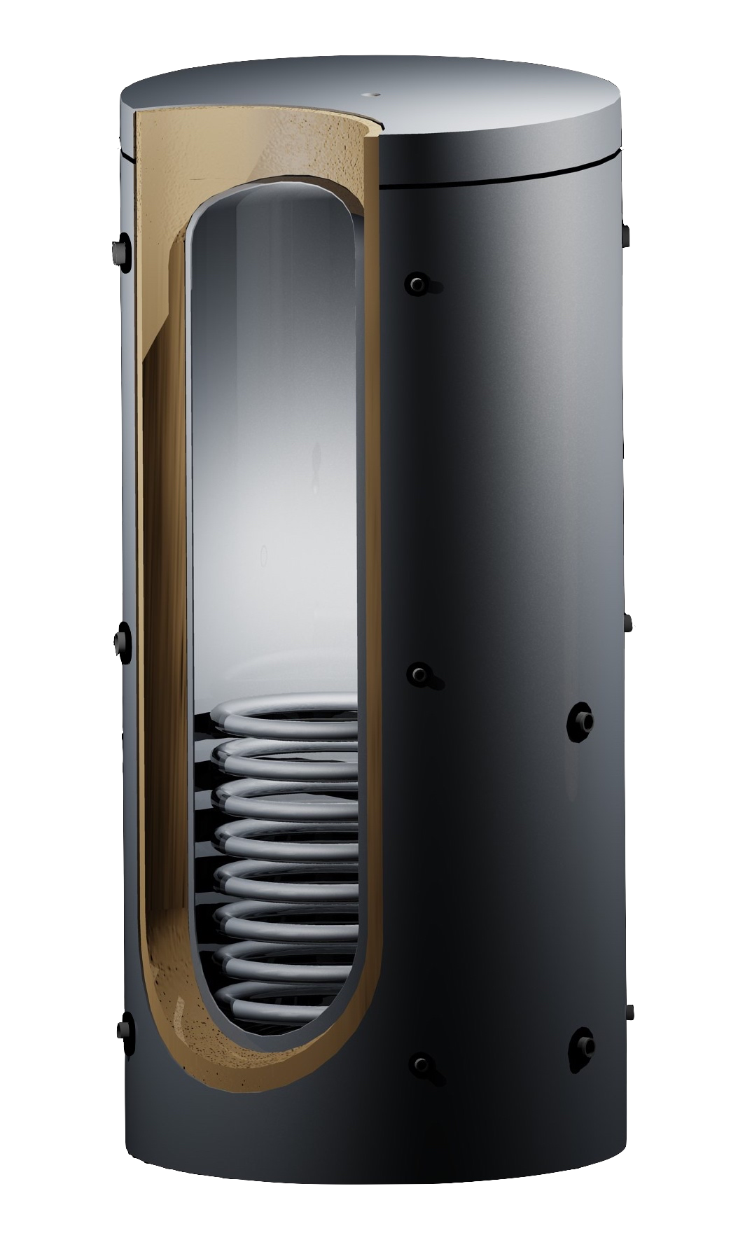 Pufferspeicher HPS 800 – 800 L Heizungs-Pufferspeicher mit 3,2 m² Solar-Wärmetauscher & 100 mm Isolierung Prinz Thermotechnik GmbH